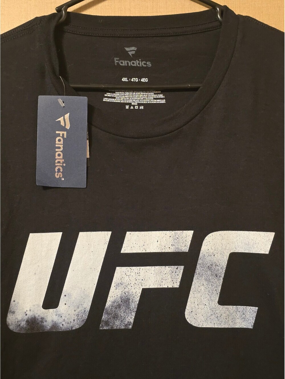 Fanatics UFC Men’s Graphic Tee Black Distressed Logo Size 4XL Big & Tall NWT